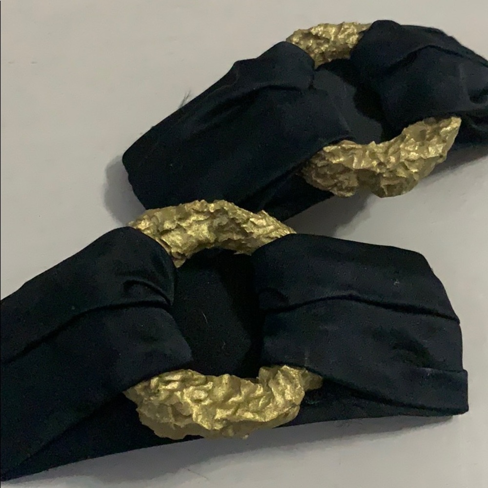 Satin Gold Handmade French 1980s Vintage Hairclip